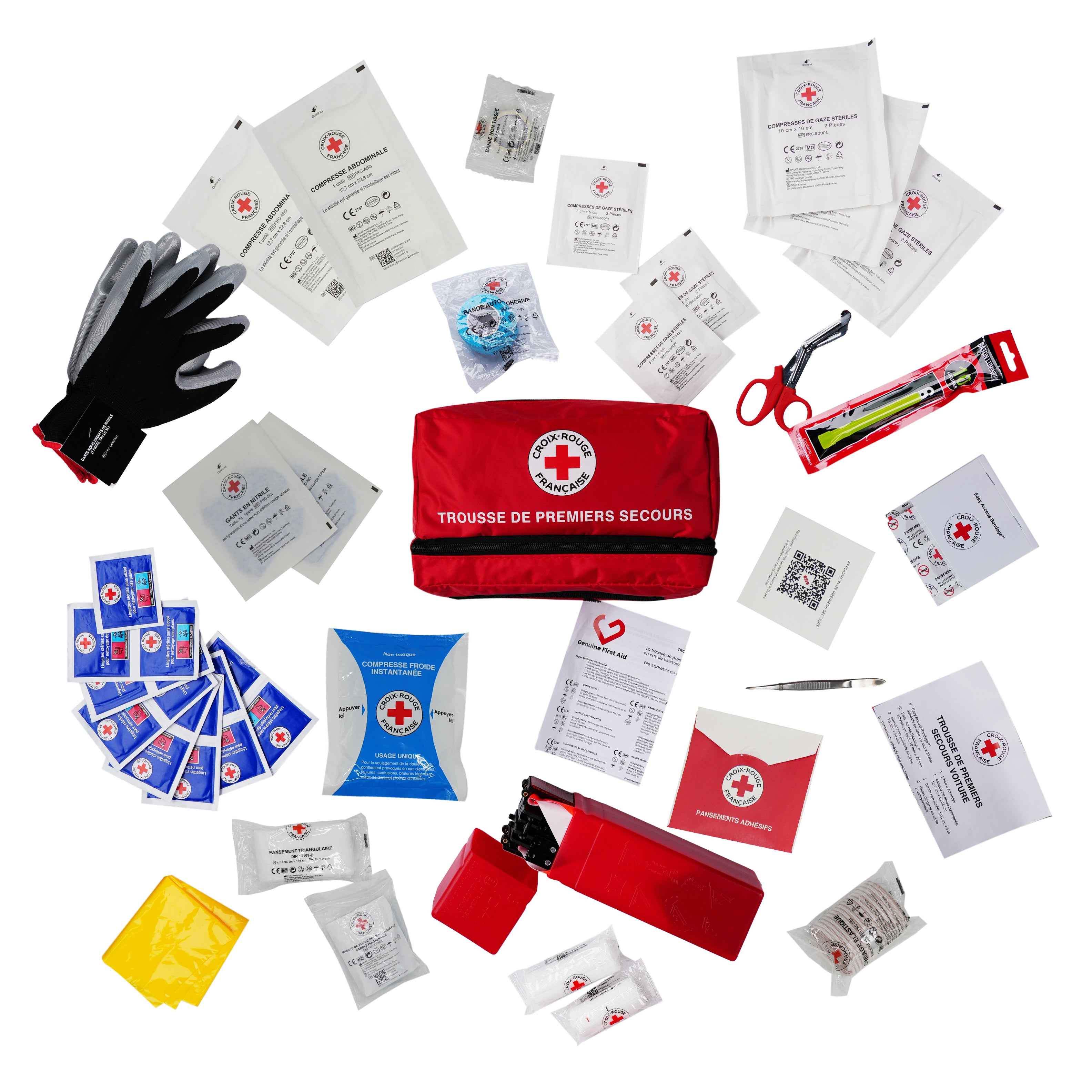 Trousse Voiture ouverte — contenu adapté aux situations routières